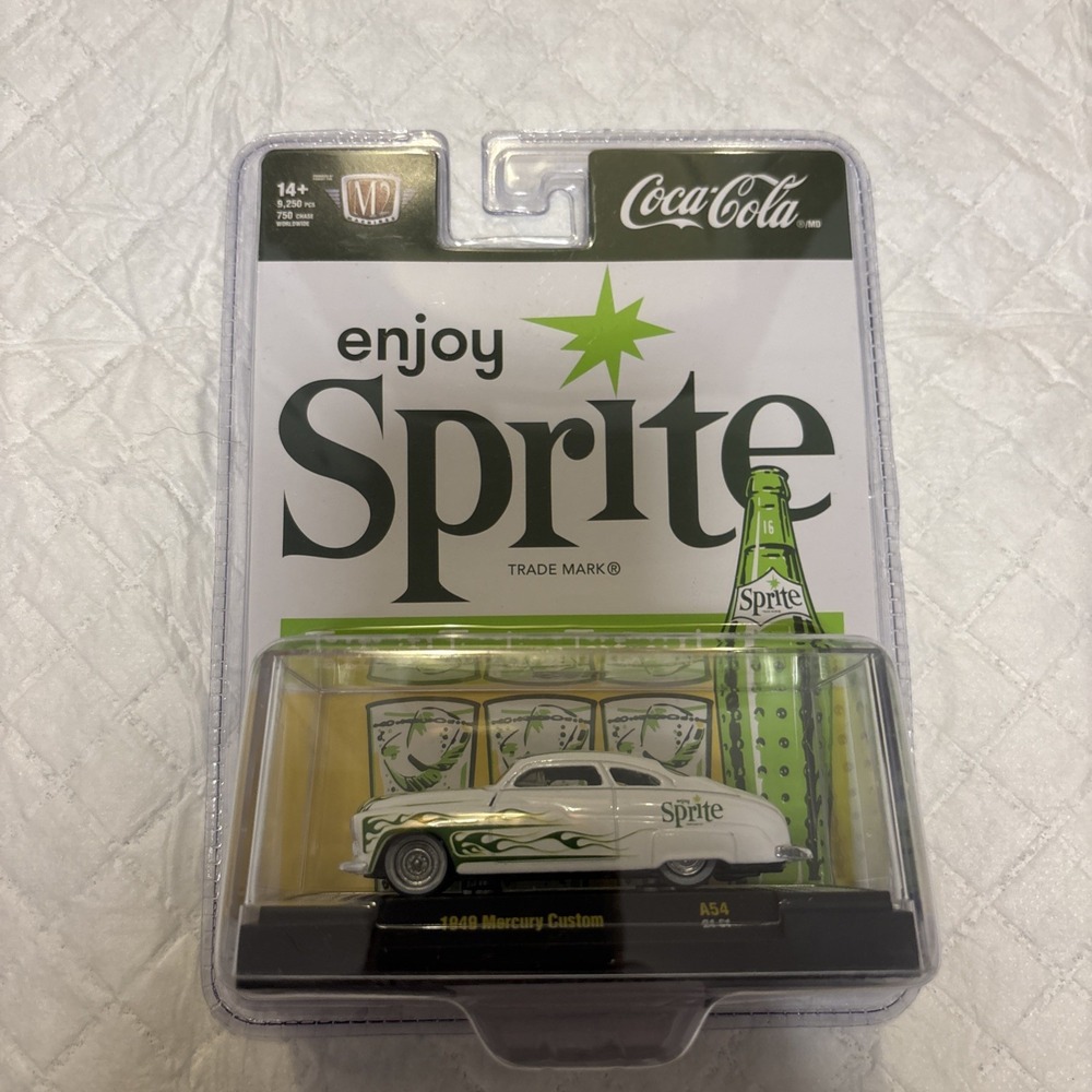2025 M2 Machines Coca Cola CHASE Sprite 1949 Mercury Custom White A54